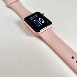 Apple Watch - Series 2 - Rose Gold - 38mm - pink M/L band - charging cord (used)